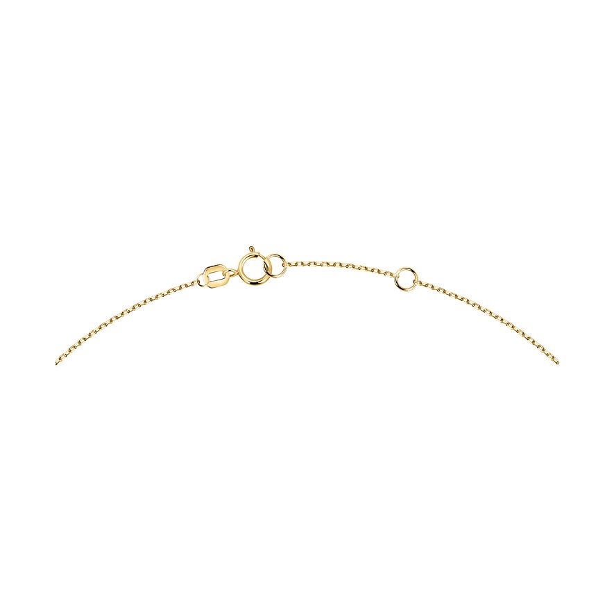 Herz-Kette aus 375er Gelbgold mit Zirkonia