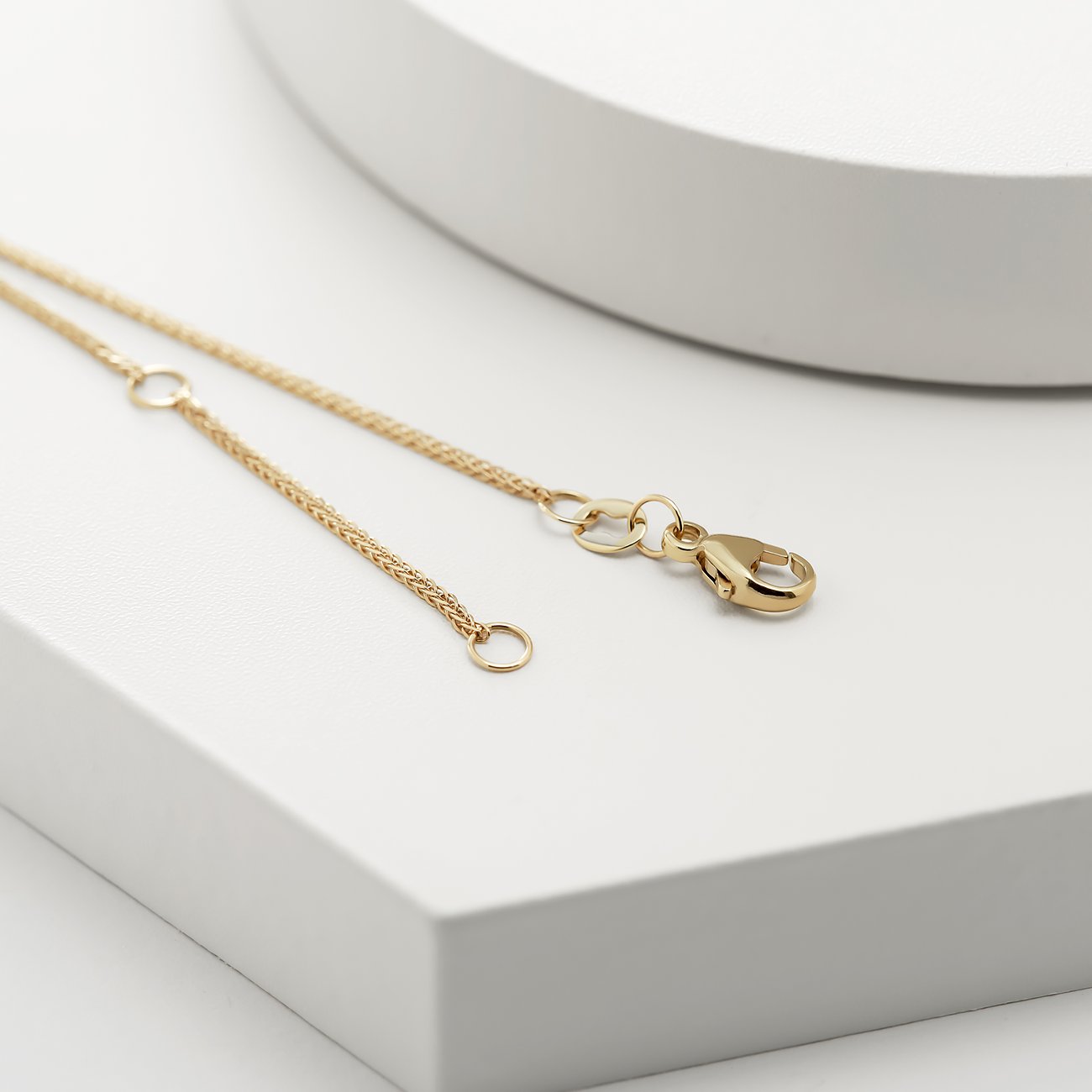 Solitär-Kette aus Weißgold