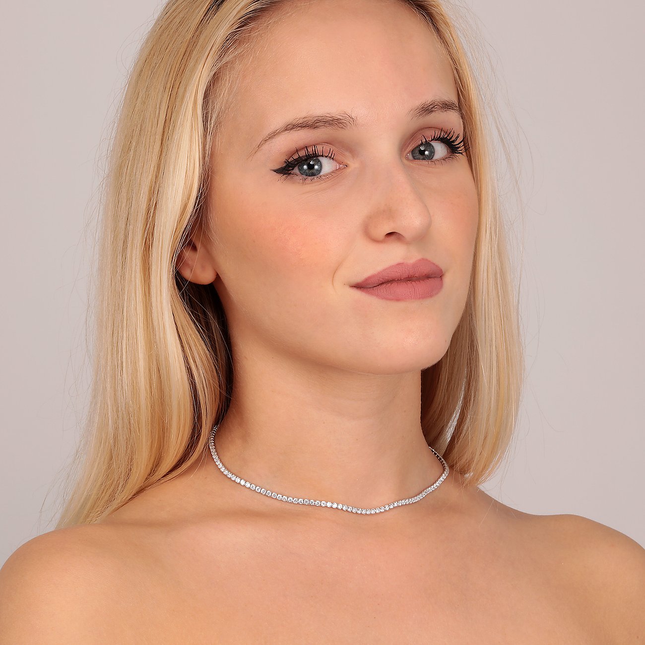Herz-Kette aus Gelbgold mit Diamant