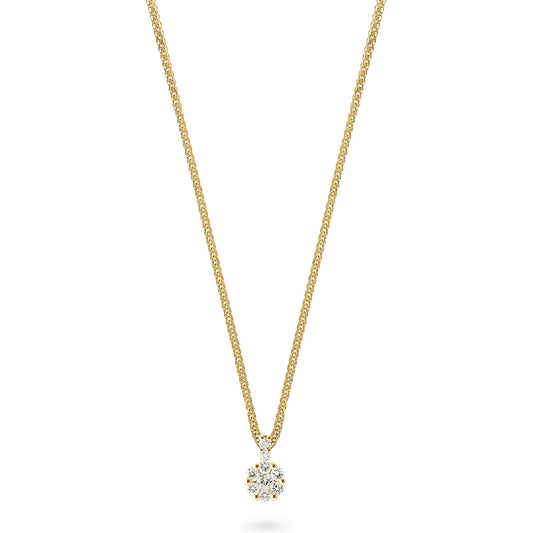Solitär-Kette aus Weißgold