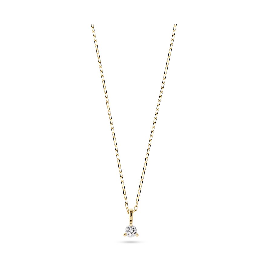 Solitär-Kette aus Weißgold