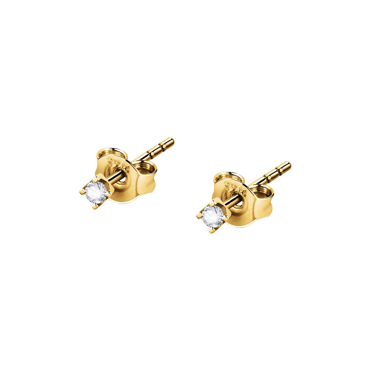 Diamant-Ohrstecker aus Weißgold